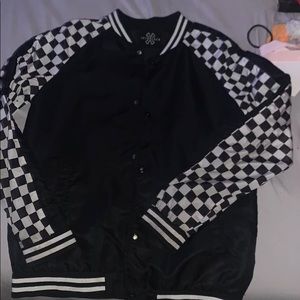 Checkered button down sweater